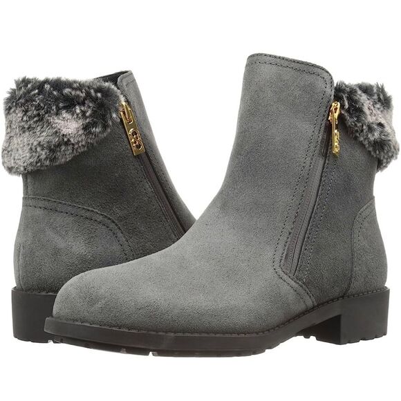 Women's Cole Haan Quinney Waterproof Ankle Boots Shoes Grey Zipper size 6.5B - Picture 1 of 11